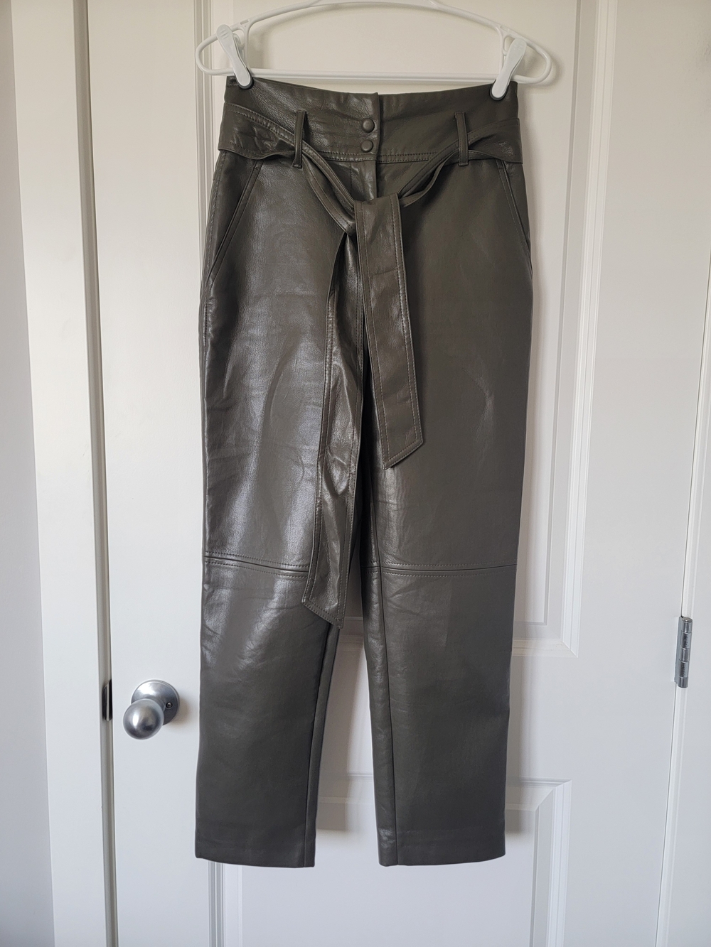 Wilfred Gray Faux Leather Pabts